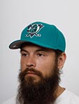 Бейсболка MITCHELL NESS арт. HP8010-ADUTEAL Anaheim Ducks NHL (зеленый)